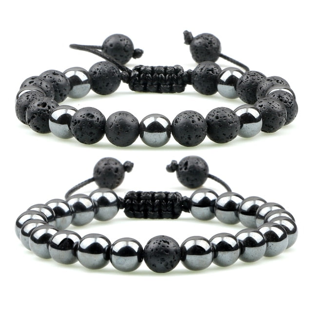 Hematite Tiger Eye Beads Bracelets - Comfort and health combined - Tiger's eye symbolizes strength - Hematite beads for blood-related conditions - Healing properties for leg cramps, anxiety, and insomnia.