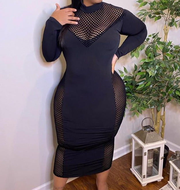 Women's Black Classy and Sexy Dress - Made of High-Quality Polyester and Spandex Material - Perfect for Parties, Dates, and Semi-Formal to Formal Occasions.