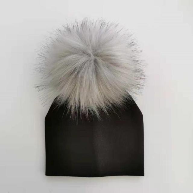 Cotton Pompom Baby Beanie | Faux Fur & Mohair Material | Classic Cabled Stitches | Warm & Cute for Your Little One | Shop Now!