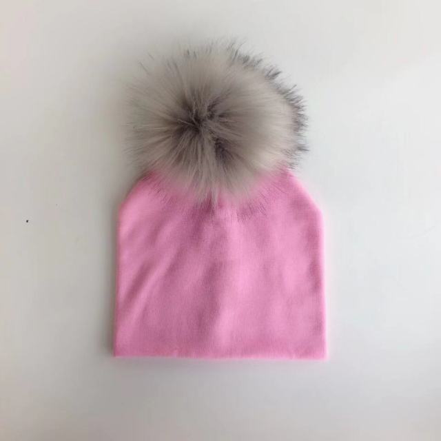 Cotton Pompom Baby Beanie | Faux Fur & Mohair Material | Classic Cabled Stitches | Warm & Cute for Your Little One | Shop Now!