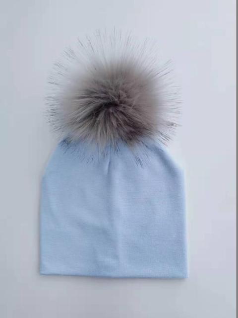 Cotton Pompom Baby Beanie | Faux Fur & Mohair Material | Classic Cabled Stitches | Warm & Cute for Your Little One | Shop Now!