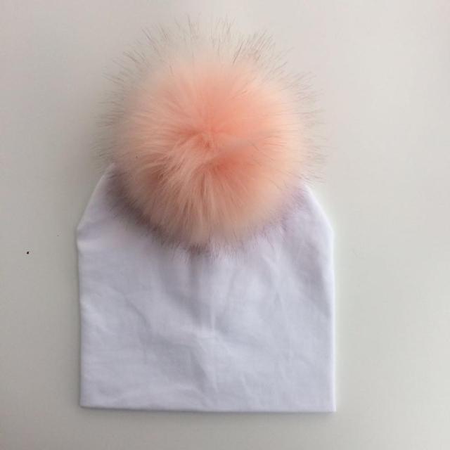 Cotton Pompom Baby Beanie | Faux Fur & Mohair Material | Classic Cabled Stitches | Warm & Cute for Your Little One | Shop Now!