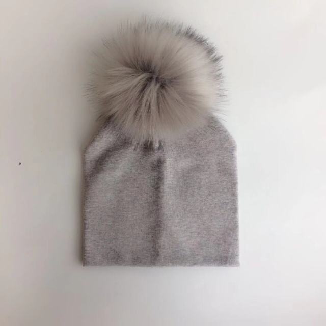 Cotton Pompom Baby Beanie | Faux Fur & Mohair Material | Classic Cabled Stitches | Warm & Cute for Your Little One | Shop Now!