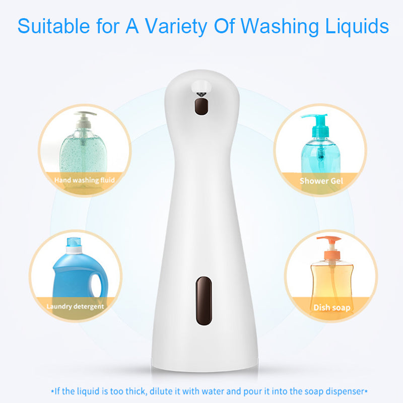 Automatic soap dispenser with sensor for convenient and hygienic use.