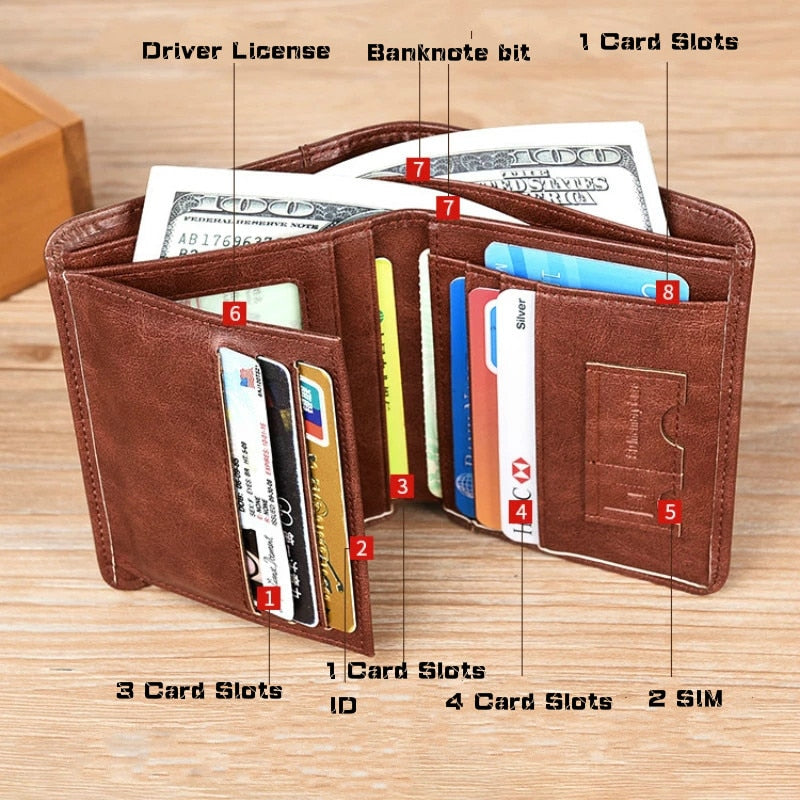 Anti-Theft Card Holder - Secure and convenient - Made from genuine leather - Lightweight and durable - Keep cards easily accessible.