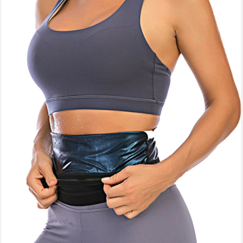 Sauna Waist Trimmer Belt: Innovative waist shaper for inch loss and improved well-being. Versatile, comfortable, and travel-friendly.