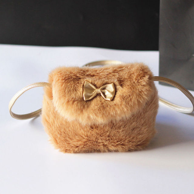 Furry Bag for Kids - Cute and soft bag for girls, perfect for storing small items, Christmas dress accessory.