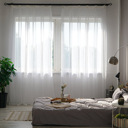 Enhance the look of your living space with these beautiful and versatile curtains. Perfect for use as a window treatment, room divider, or closet door, these curtains are designed to add a touch of elegance to any room in your home. Available in different sizes to fit your windows, they're made of light fabric that's ideal for warm weather when you want to let in fresh air and keep your curtains open all day long. Shop now and transform your home décor!