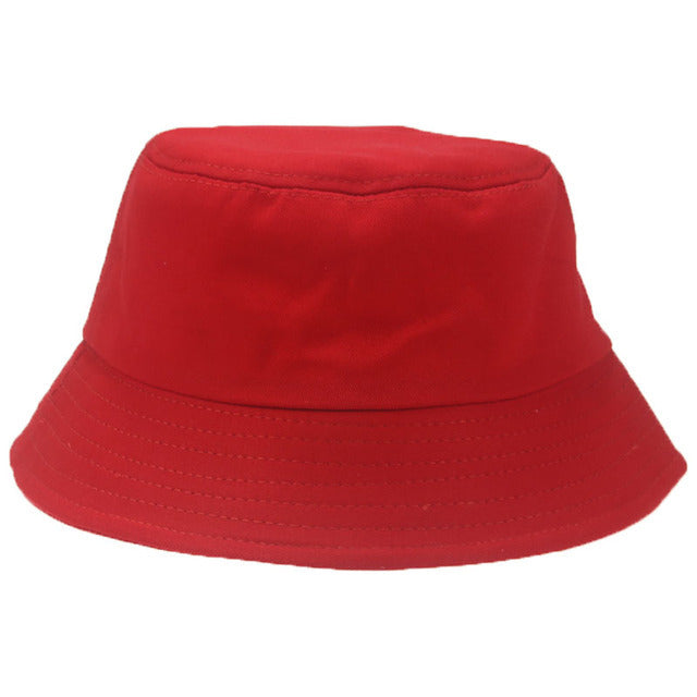 100% cotton bucket hat, sun protection for any season, vibrant colors. Also doubles as a party hat. Timeless quality guaranteed.